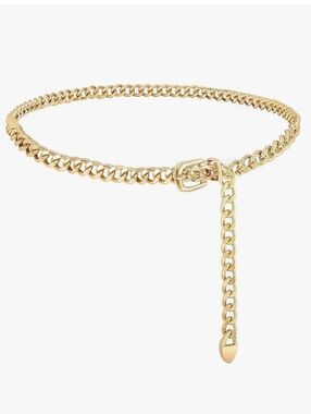Gold Chain Belt with Buckle Accent